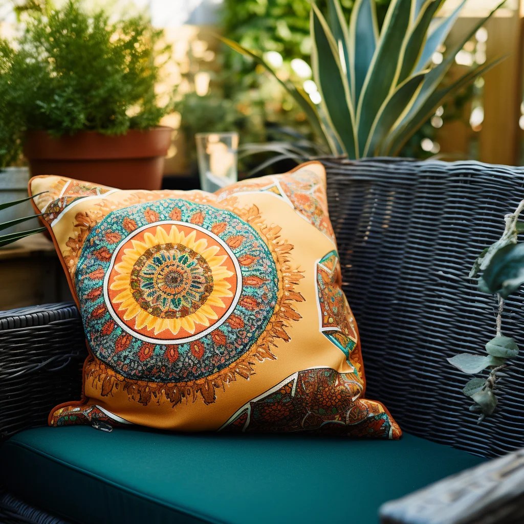 Cozy Moroccan garden seating nooks surrounded by lush green plants