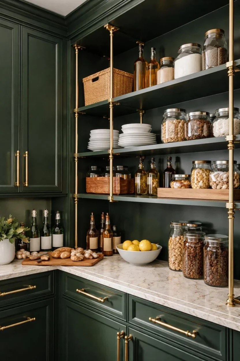 Minimalist kitchen pantry cabinet ideas with sleek lines and hidden compartments