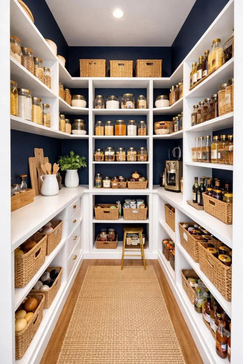 Contemporary kitchen pantry cabinet ideas with innovative layout and functionality