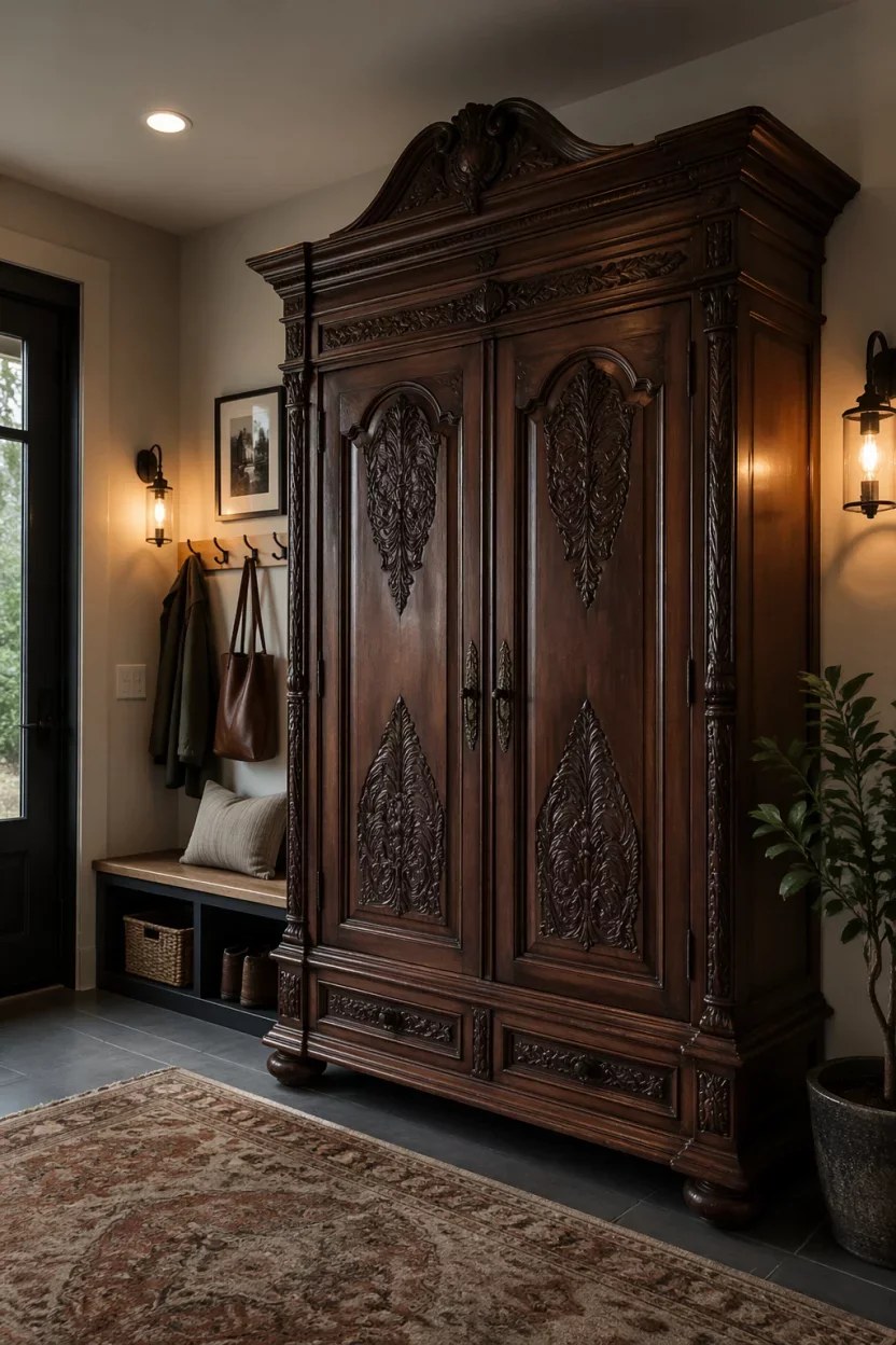 Small space mudroom closet ideas with organized cubbies and drawers