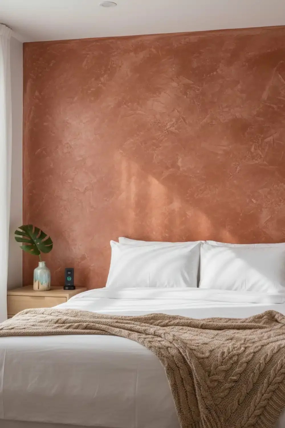 Industrial Airbnb bedroom ideas with exposed brick and metal fixtures