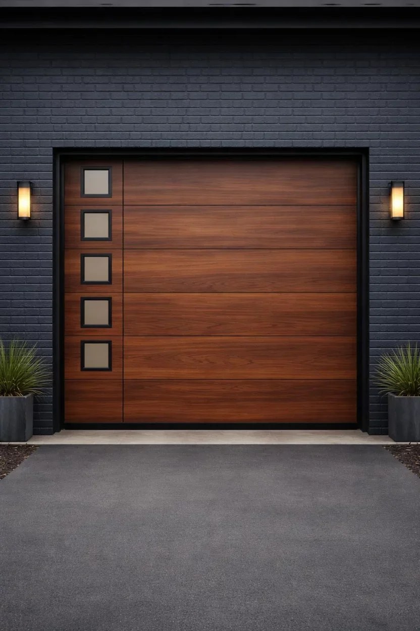 Functional garage door ideas with smart technology features