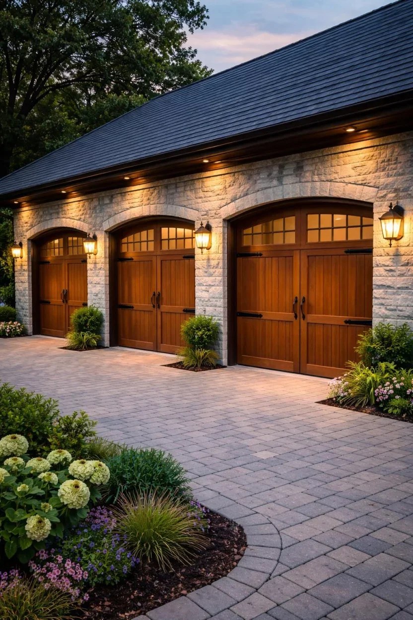 Textured garage door ideas that add visual interest
