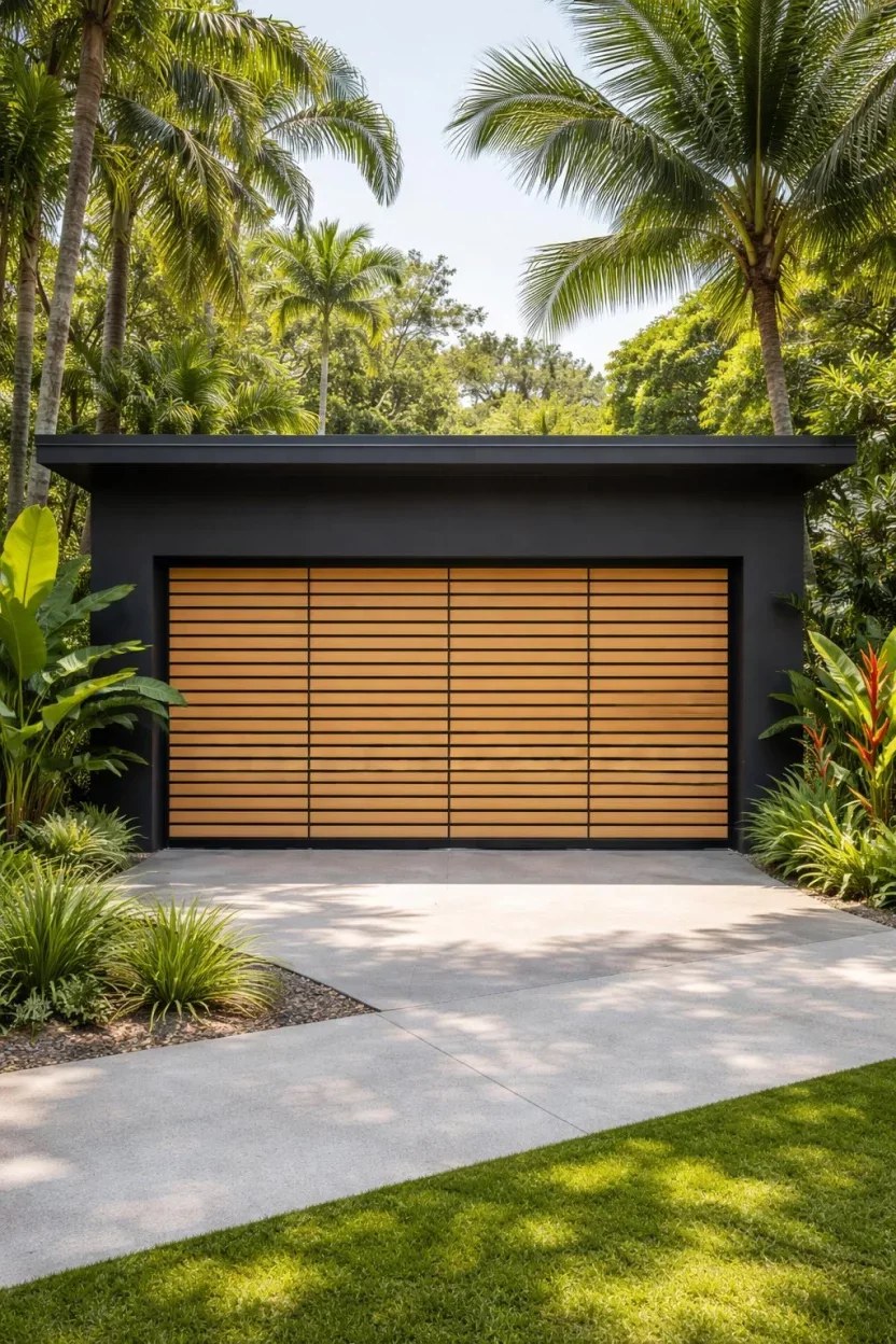 Vintage-inspired garage door ideas with decorative details