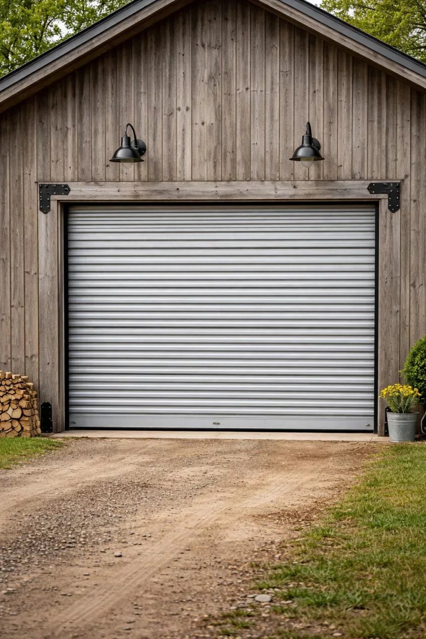 Elegant garage door ideas featuring intricate metalwork