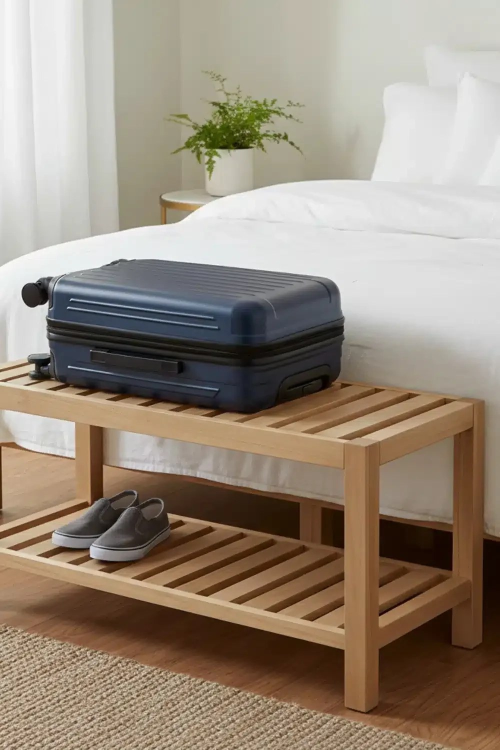 Thoughtfully curated shelf space featuring Airbnb decor ideas