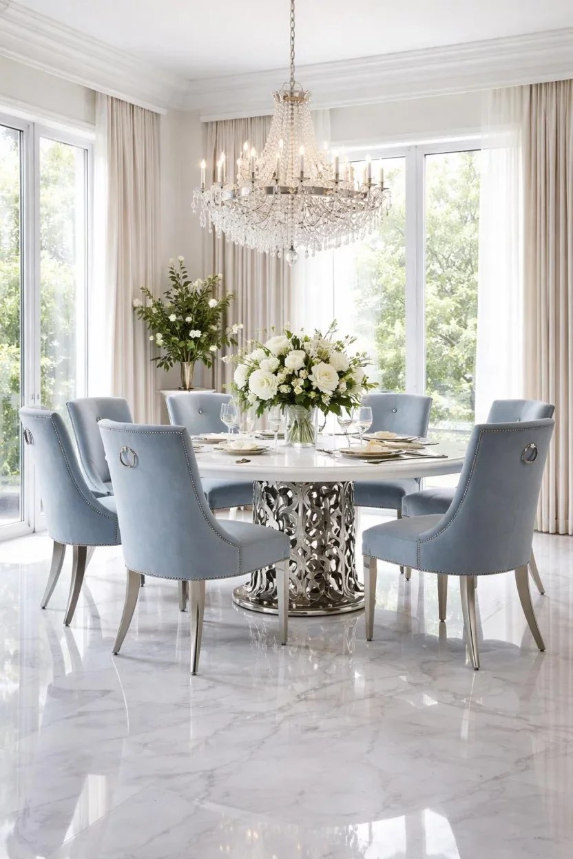 Statement art deco dining room chair ideas for glamour.