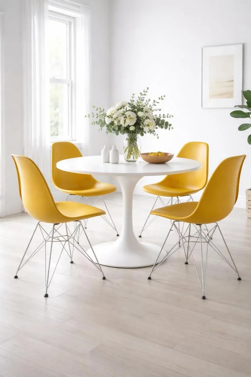 Colorful upholstered dining room chair ideas for vibrant spaces.