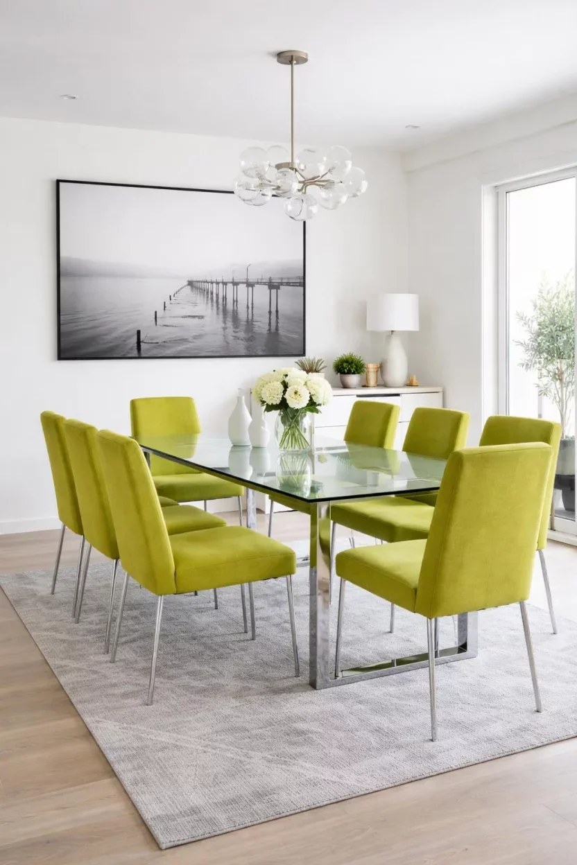 Rustic green dining room ideas with reclaimed wood elements